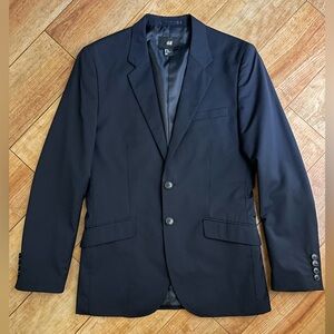 H&M Classic Slim Fit Navy Blue Blazer Jacket